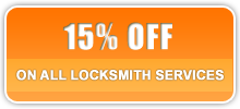 15% of on all locksmith services